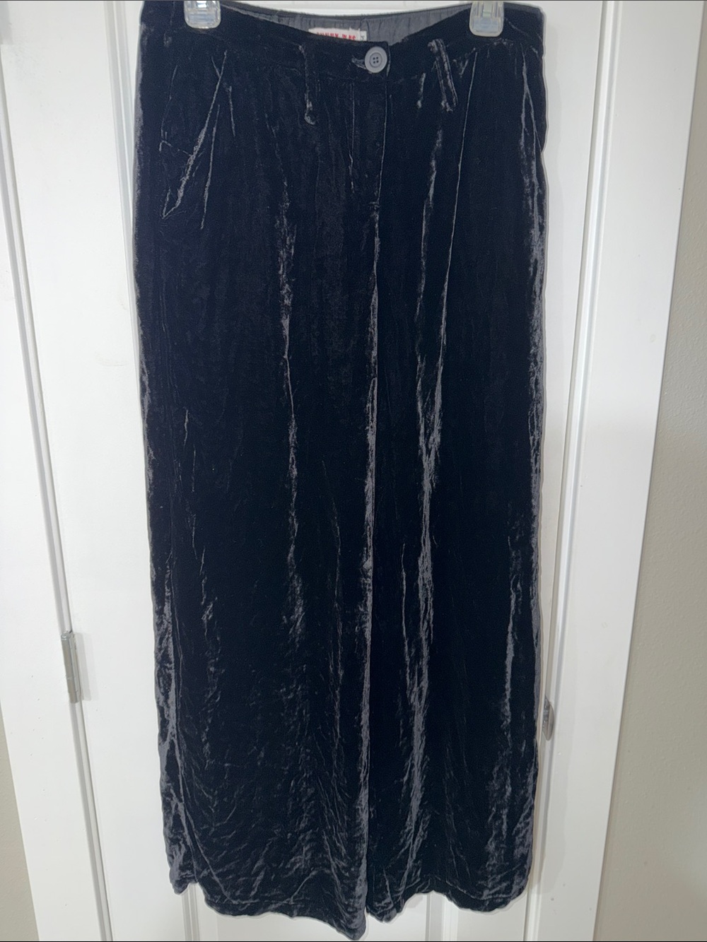 Johnny Was Black Velvet Maxi Pants- Women